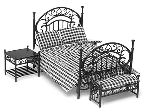 Bedroom Set, 3 pc., Black